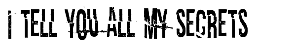 I tell you all my secrets font preview